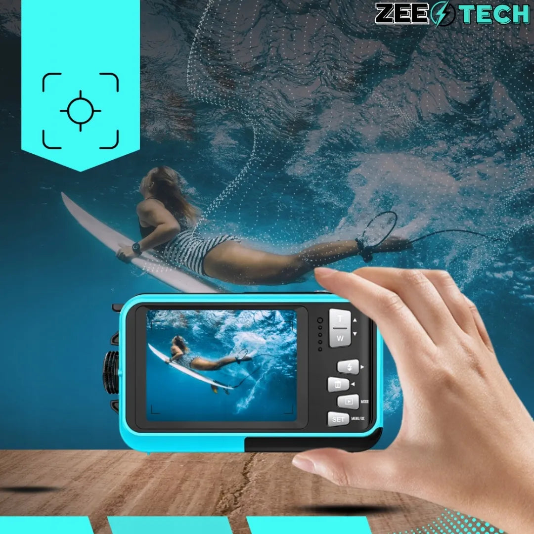 „ZeeTech“ vandeniui atsparus skaitmeninis fotoaparatas vaikams, 48 MP, 16 kartų skaitmeninis priartinimas
