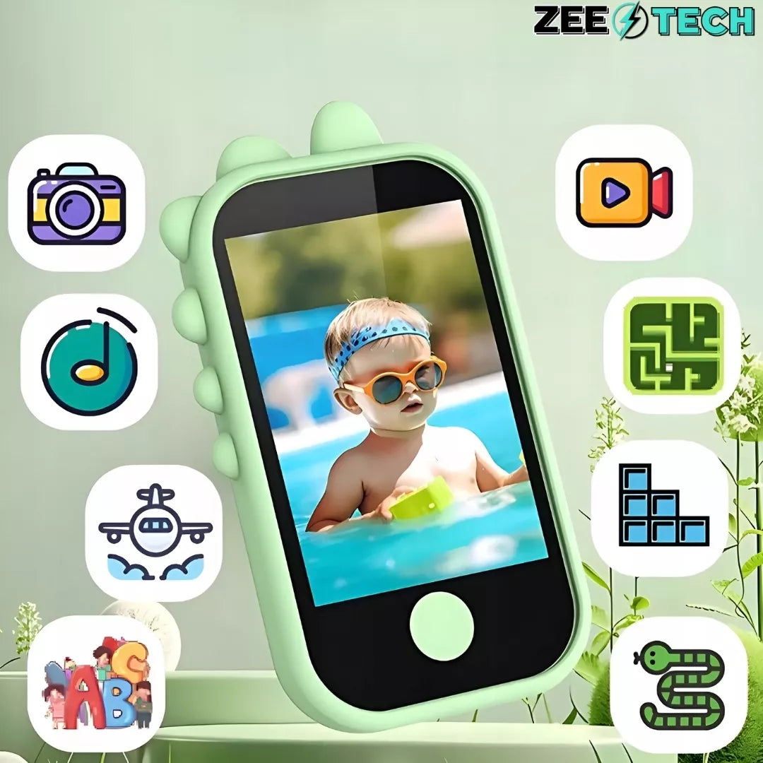 „ZeeTech“ žaislinis telefonas vaikams su skaitmeniniu fotoaparatu ir kamera, 32 GB kortelė