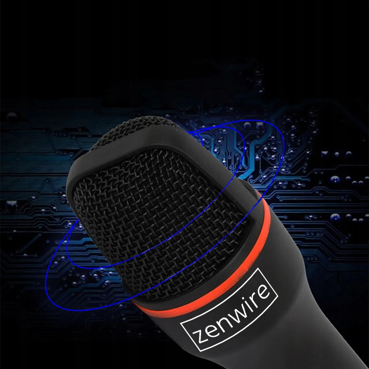 „Zenwire ME4“ kondensatorinis USB-C mikrofonas kompiuteriui ir nešiojamajam kompiuteriui, su stovu ir RGB apšvietimu