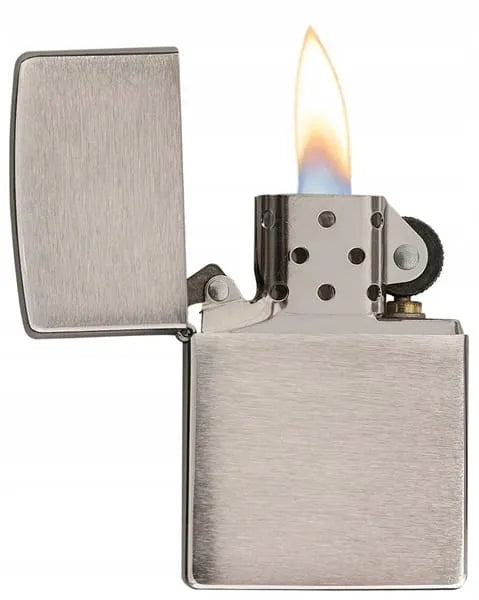 Zippo 200 Brushed žiebtuvėlio rinkinys + benzinas + dagtis + akmenukai priedai
