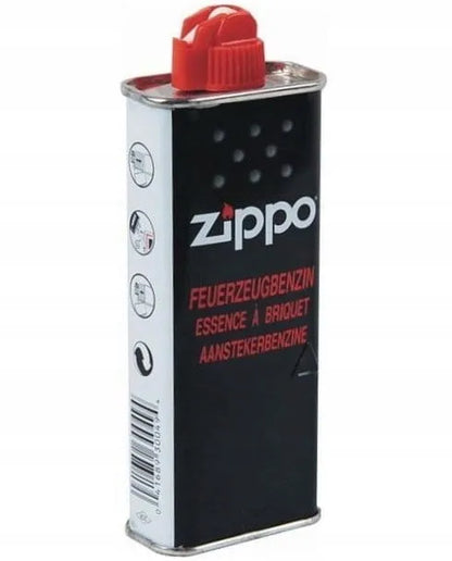 Zippo 200 Brushed žiebtuvėlio rinkinys + benzinas + dagtis + akmenukai priedai