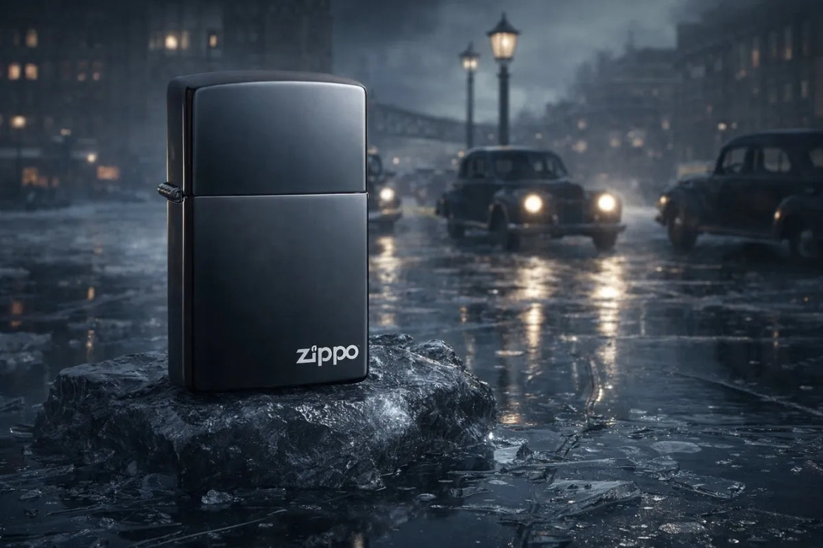 Zippo Black Ice Laser Logo 60001213 žiebtuvėlis
