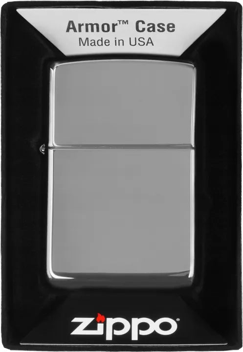 Zippo High Polish Chrome Armor 60001159 vėjui atsparus benzininis žiebtuvėlis
