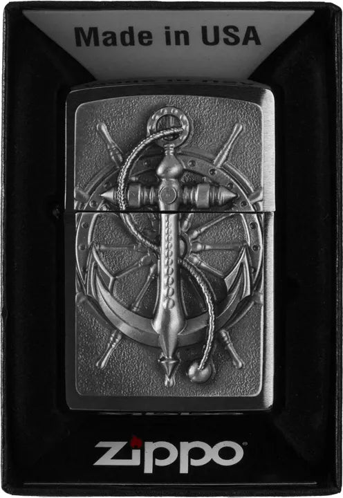 Zippo Nautic Emblem 2004290 vėjui atsparus benzininis žiebtuvėlis