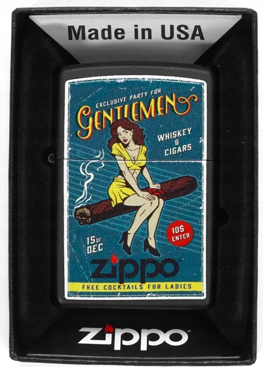 Zippo žiebtuvėlis CIGAR GIRL 60005052 vėjui atsparus benzininis