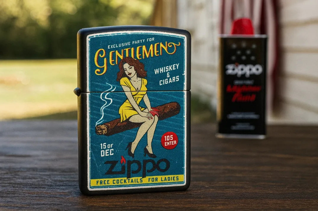Zippo žiebtuvėlis CIGAR GIRL 60005052 vėjui atsparus benzininis