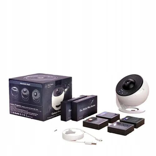Žvaigždžių projektorius – naktinė lemputė su 13 keičiamų planetų diskų, USB