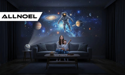 Žvaigždžių projektorius planetariumas su akumuliatoriumi ir Bluetooth garsiakalbiu